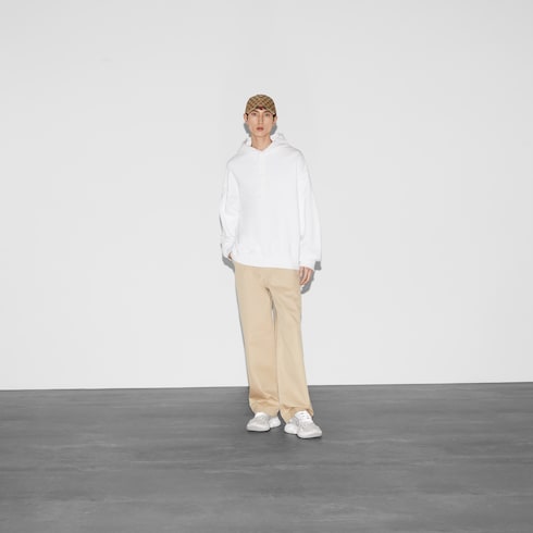 Cotton jersey hooded sweatshirt