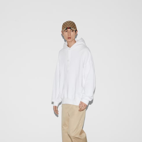 Cotton jersey hooded sweatshirt