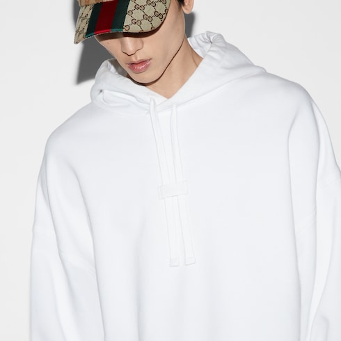 Cotton jersey hooded sweatshirt