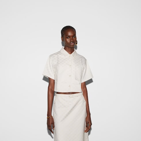 Bluse aus GG Baumwollgabardine
