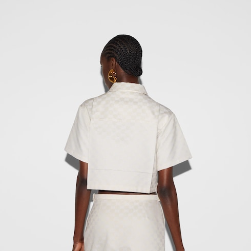 Bluse aus GG Baumwollgabardine