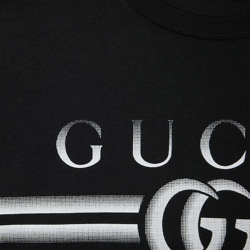 T-shirt in jersey di cotone con stampa Gucci