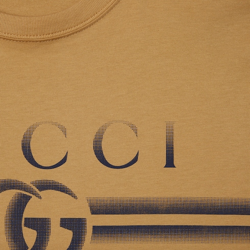 T-Shirt aus Baumwolljersey mit Gucci Print