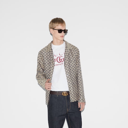 Camiseta de algodón y estampado Gucci