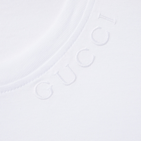 T-shirt in jersey di cotone ricamato
