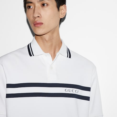 Cotton piquet polo shirt Detail 5