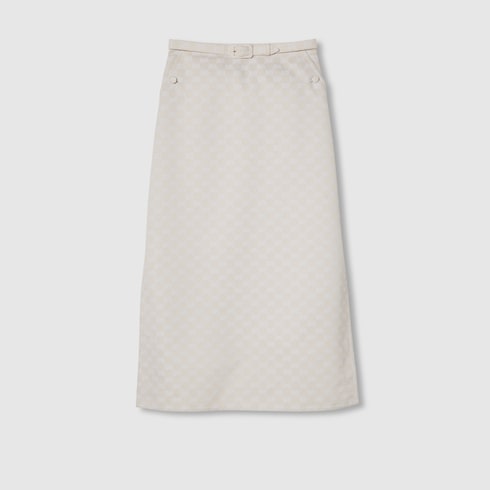 Gonna in gabardina di cotone GG