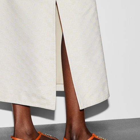 Jupe en gabardine de coton GG