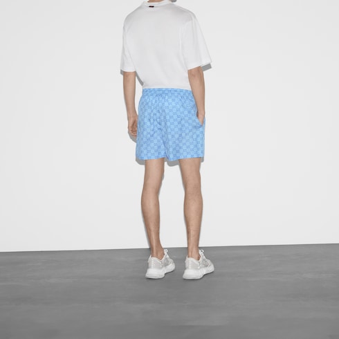 Badeshorts aus Nylon mit GG Print