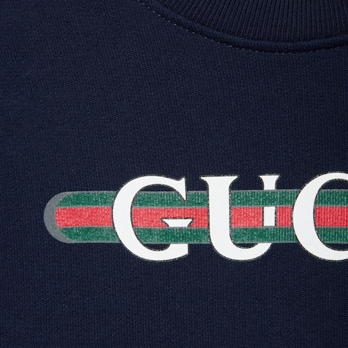 Sweat-shirt pour enfant en coton avec bande Web