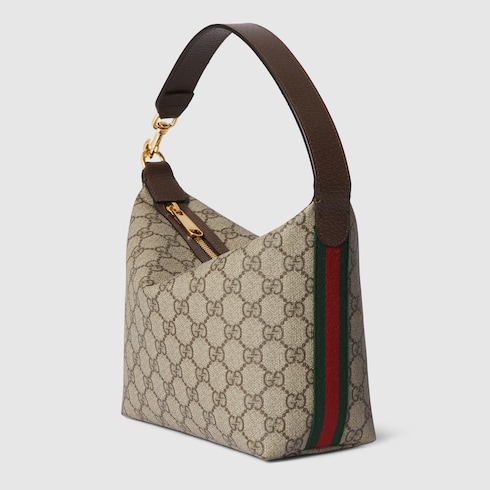 Ophidia GG Super-Mini-Schultertasche in beige- und 