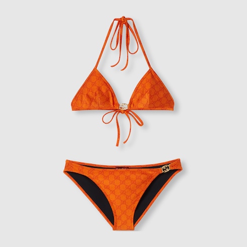 GG stretch jersey bikini in Orange Ready to wear GUCCI SI