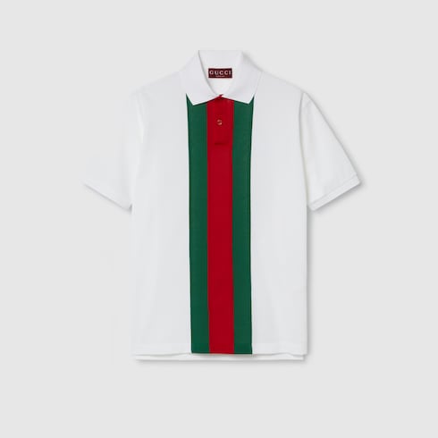 Polo en coton avec bande Web