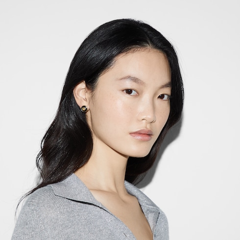 Gucci Interlocking系列18K金耳钉