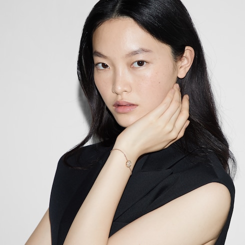 Gucci Interlocking系列18K金钻石手链
