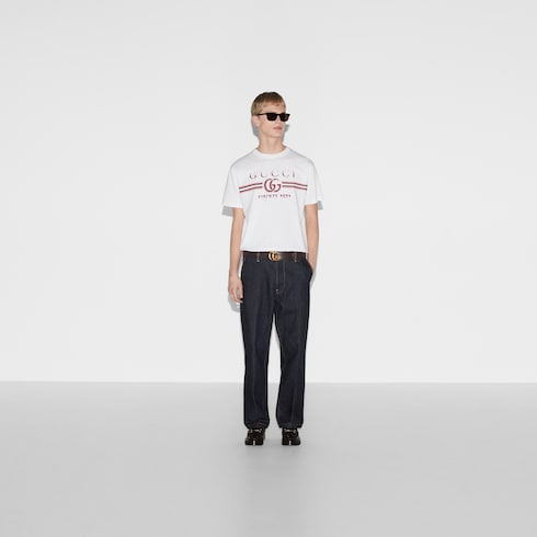 T-shirt en jersey de coton à imprimé Gucci
