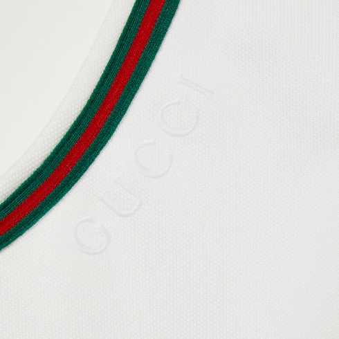 Short technical jersey dress with Web