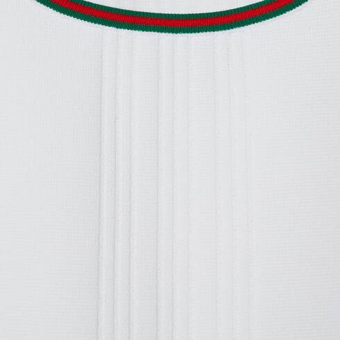 Abito a pieghe con finiture Web
