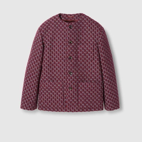 Bouclé wool jacquard jacket with GG Shadow Detail 2