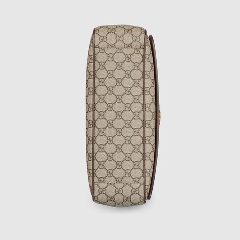Ophidia GG large crossbody bag in beige and ebony GG Supreme  