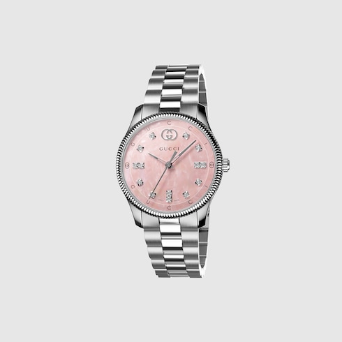 Gucci outlet Stainless Steel Watch with Mother of Pearl Face