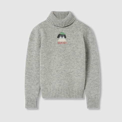 Children's turtleneck wool top