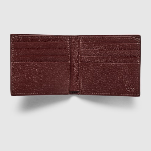Bordeaux interior bi-fold wallet