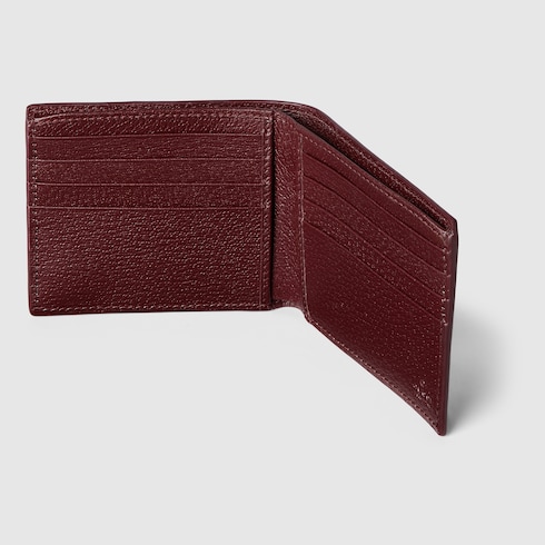 Bordeaux interior bi-fold wallet