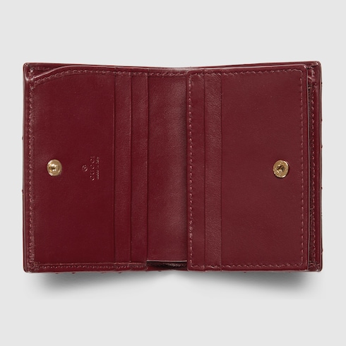 2024 Gucci Burgundy Leather Card Holder