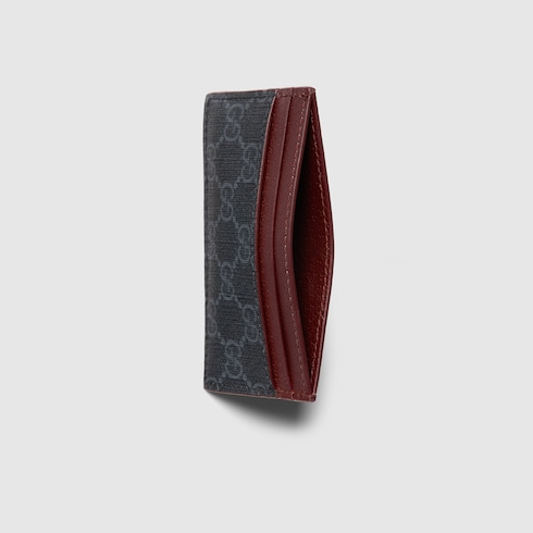 GG card case with GG detail in black GG Supreme | GUCCI® US 