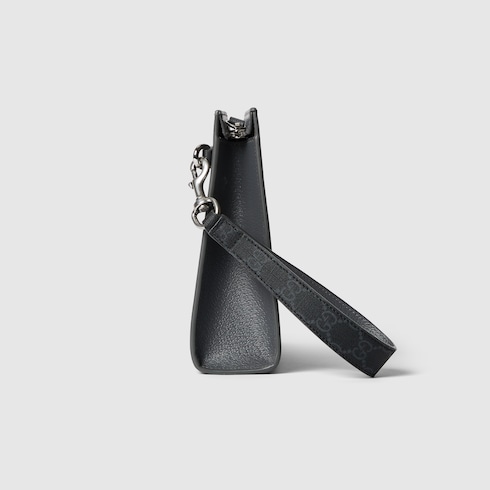 Bi-color small pouch in Black GG Canvas | GUCCI® SI