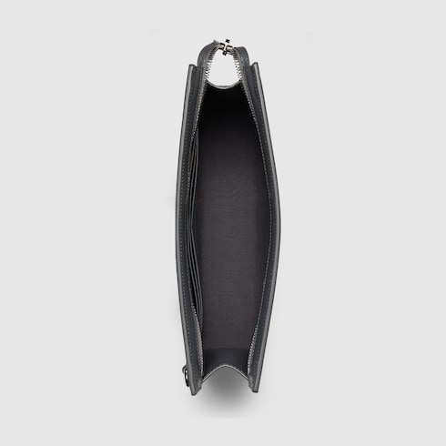 Pouch con finiture grigie misura media