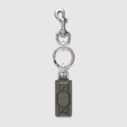 正規品　GUCCI キーケース オフィディア〕フック クロージャー付き キーチェーングレー