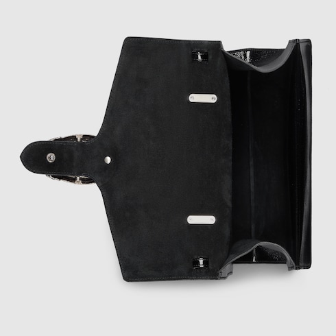 Borsa a mano Dionysus misura media in pelle verniciata nera GUCCI Italia