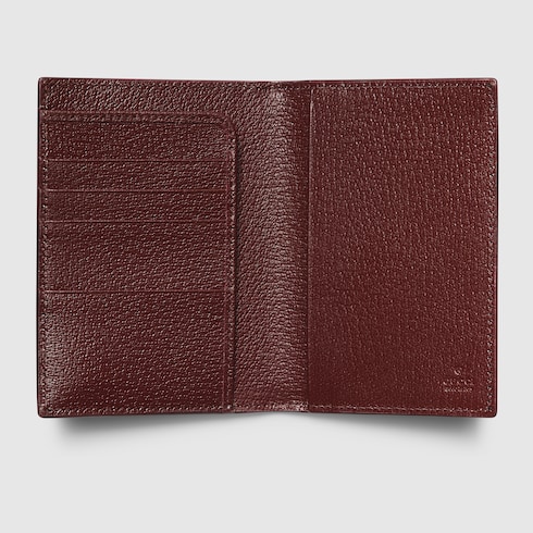 GG passport case with bordeaux interior