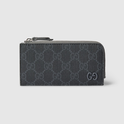 Grey trim GG zip card case