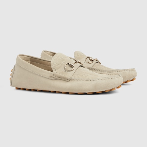 【アウトレット☆送料無料】 Men's driver with Horsebit in oatmeal suede | GUCCI® US 靴