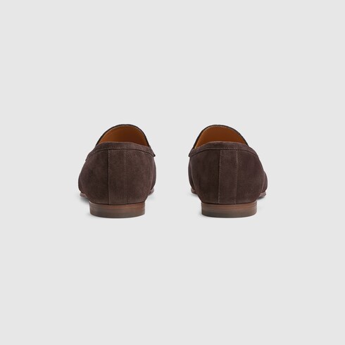 ★日本の職人技★ Men's loafer with Horsebit in Brown Suede | GUCCI® SI 靴