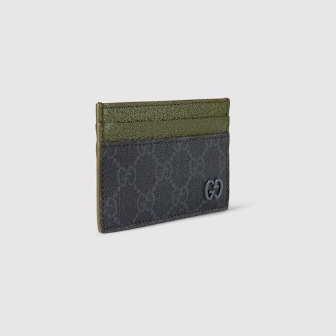 Bi-colour card case with GG detail