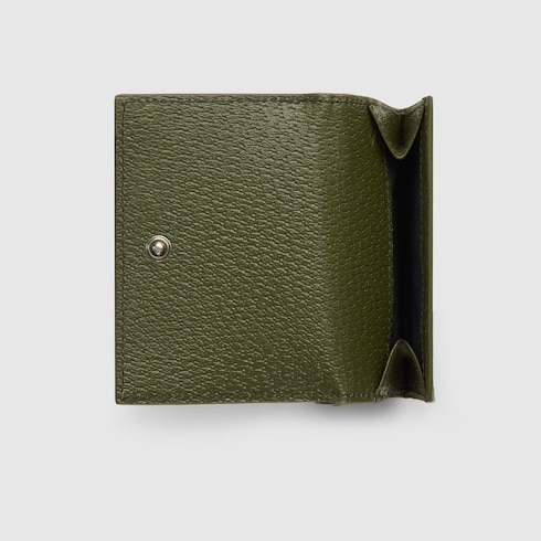 GG 三つ折りウォレット グリーン インテリア ・ブラック GGスプリーム