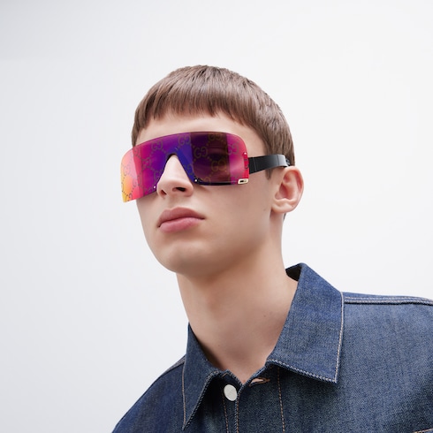 Mask-shaped frame sunglasses