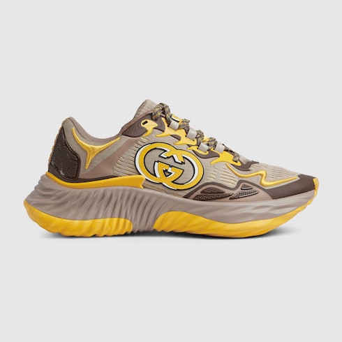 Men's Gucci Ripple sneaker in Beige Yellow Fabric | GUCCI® SI