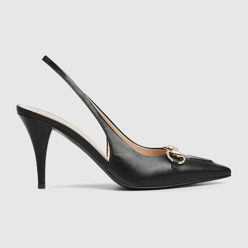 Women s Horsebit pump in black leather GUCCI AE