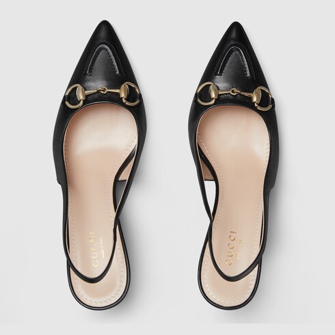 Women s Horsebit pump in black leather GUCCI AE