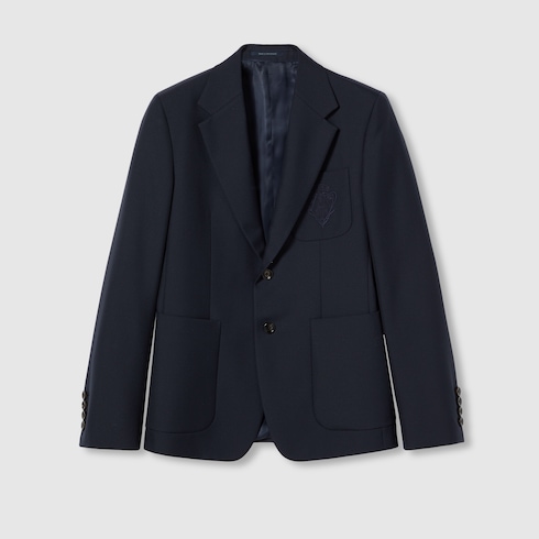 Chaqueta de dril con bordado de ascensorista