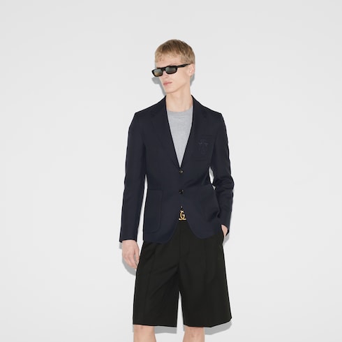 Jacke aus Drell mit Liftboy-Stickerei