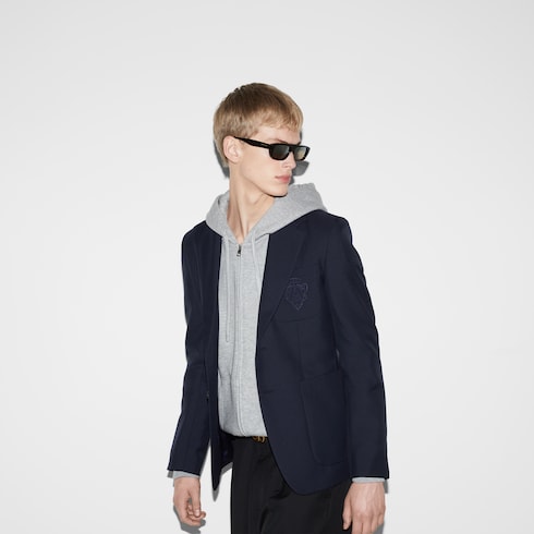 Jacke aus Drell mit Liftboy-Stickerei