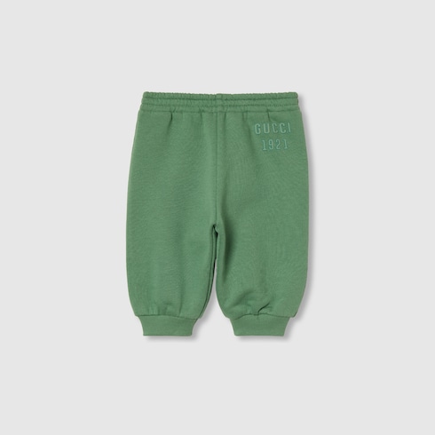 Baby Gucci 1921 cotton jogging pants in Green Undefined GUCCI SI