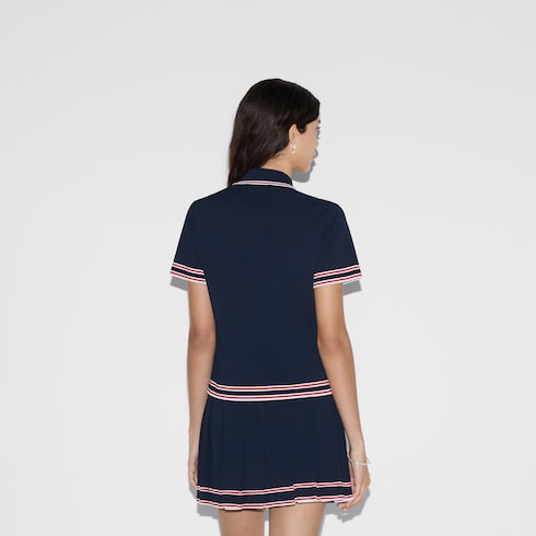Polo avec finitions rayées