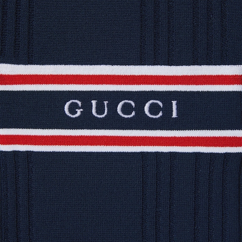 Poloshirt mit gestreiftem Besatz